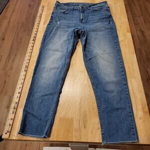 Calvin Cropped Skinny Stretch Denim Jeans 10  Hi Waist 26" Inseam